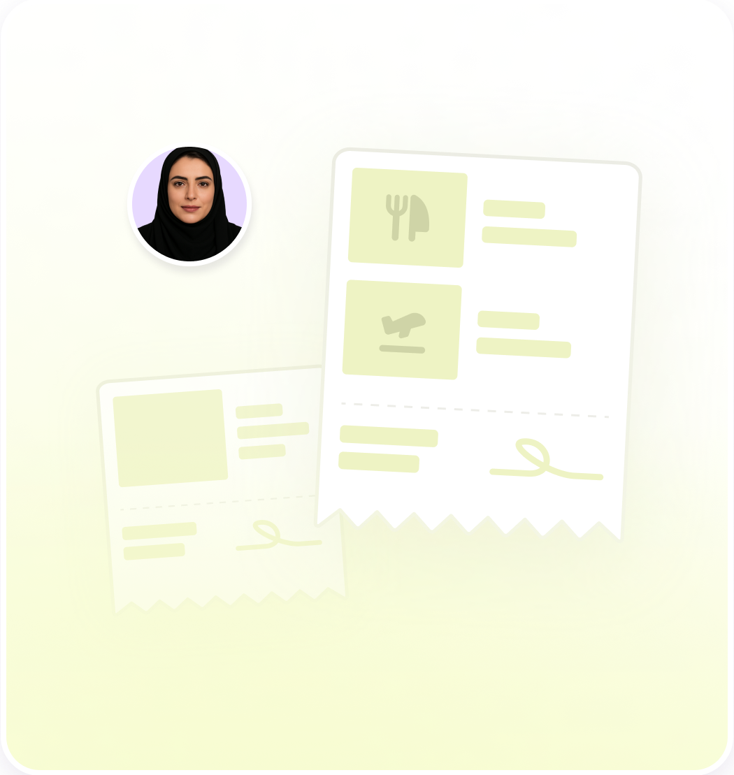 Track daily expenses such as transportation, meals, and housing.